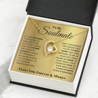 To My Soulmate Necklace - Soulmate Jewelry Gift for Valentine’s Day, Birthday & Romantic Celebrations - Forever Love Necklace