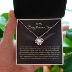 Daughter-In-Law Gift Necklace, Sparkling Pendant with Loving Card, To My Daughter In Law
