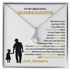 Timeless Alluring Beauty Necklace for Granddaughter, Jewelry Gift of Love and Support, Alluring Beauty Necklace, To My Beautiful Granddaughter