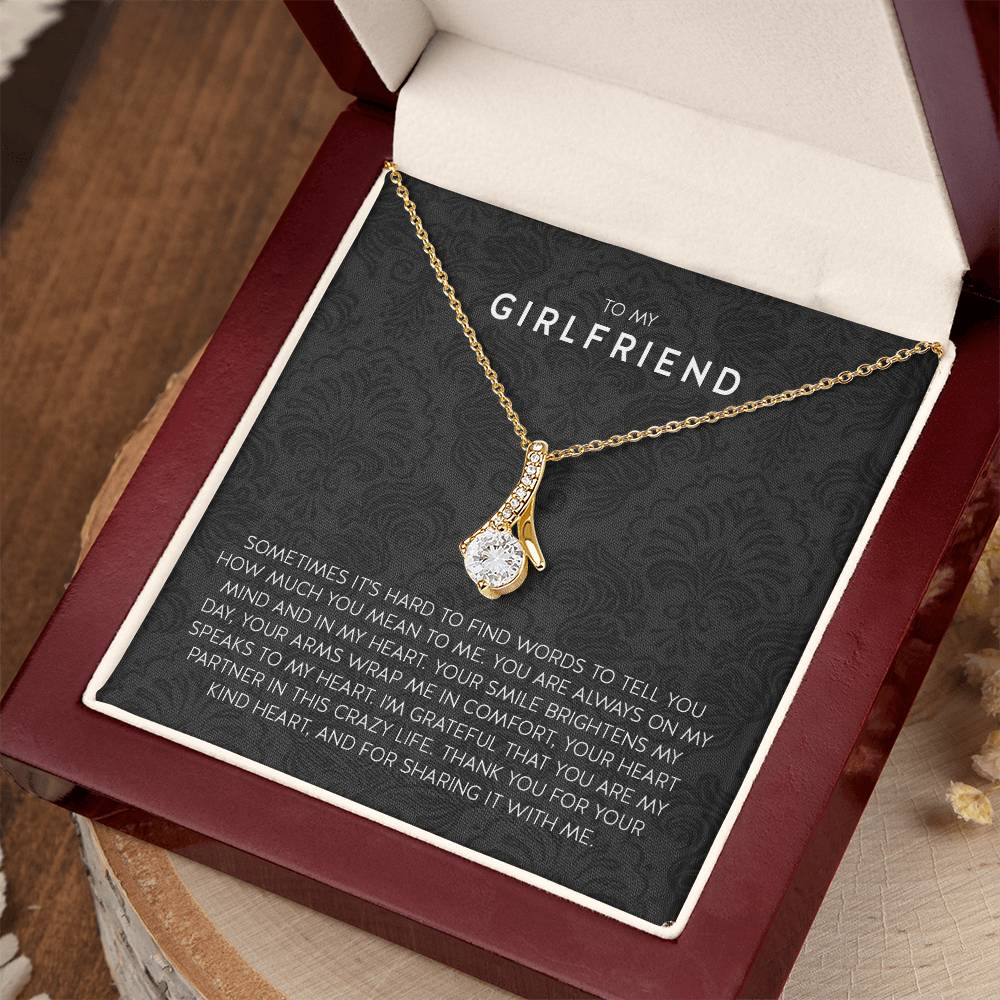 To My Girlfriend Necklace - Romantic Jewelry Gift for Christmas, Valentine’s Day & Surprises - Alluring Beauty Necklace