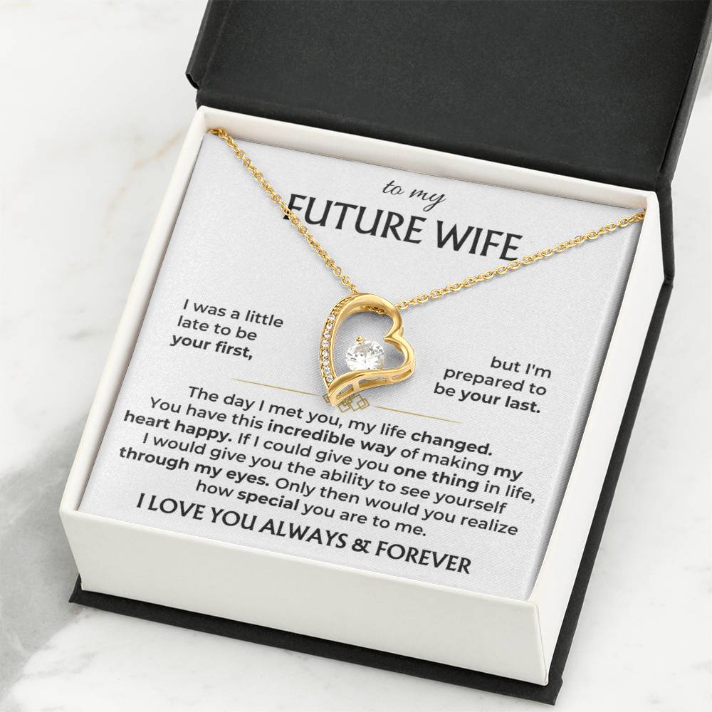 Future Wife Necklace - Romantic Jewelry Gift for Girlfriend for Valentine’s Day, Birthday & Proposal Celebrations - Forever Love Necklace