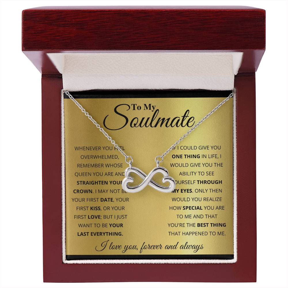 To My Soulmate Necklace - Long Distance Soulmate Gift for Valentine’s Day & Special Days - Endless Love Necklace
