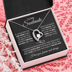 To My Soulmate Necklace, Heartfelt Gift For Wife Or Girlfriend, Valentine’s Day Jewelry, To My Beautiful Soulmate