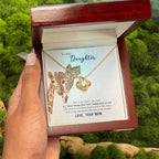 To My Daughter Necklace - Sentimental Birthday Gift from Mom - Love Knot Necklace