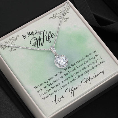 To My Wife Necklace - Meaningful Romantic Gift for Wife from Husband for Valentine’s Day & Forever Love - Eternal Hope Necklace
