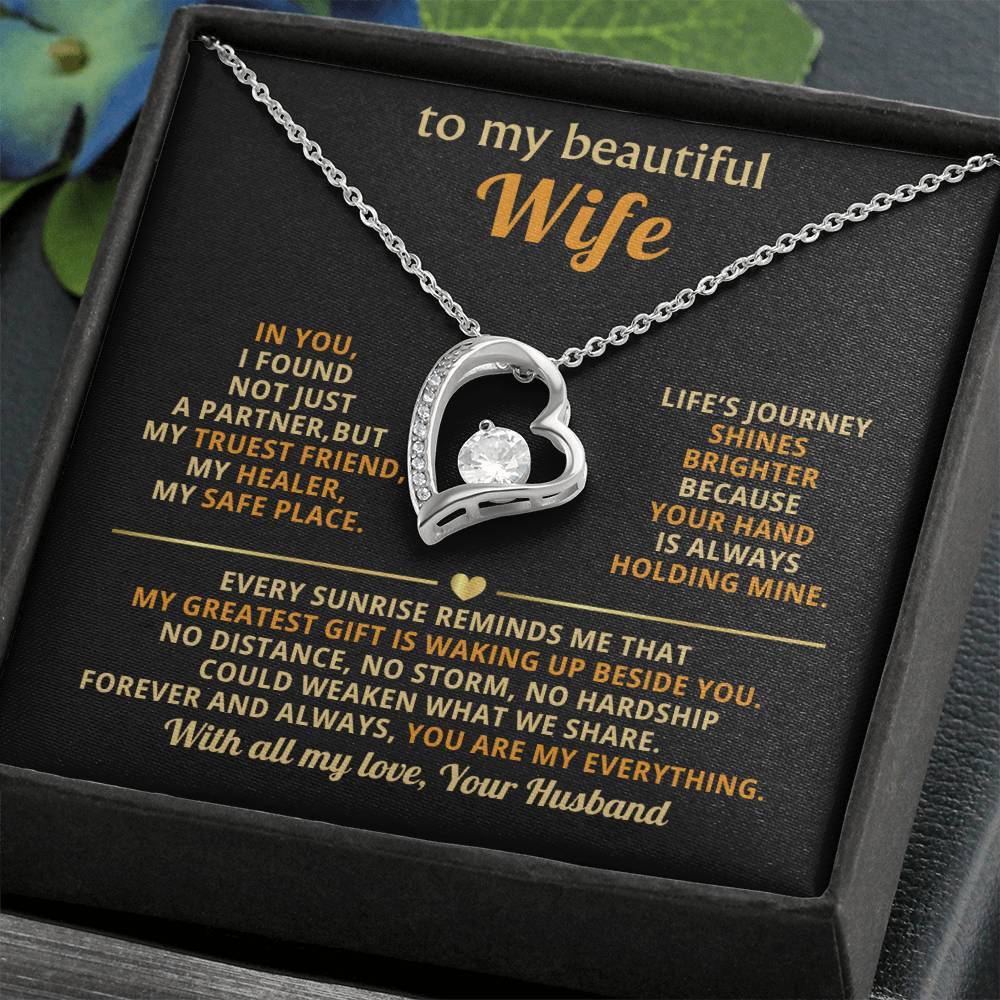 Thoughtful Gift for Wife - Emotional Jewelry from Husband for Anniversary, Birthday, Valentine’s Day & Holidays - Forever Love Necklace