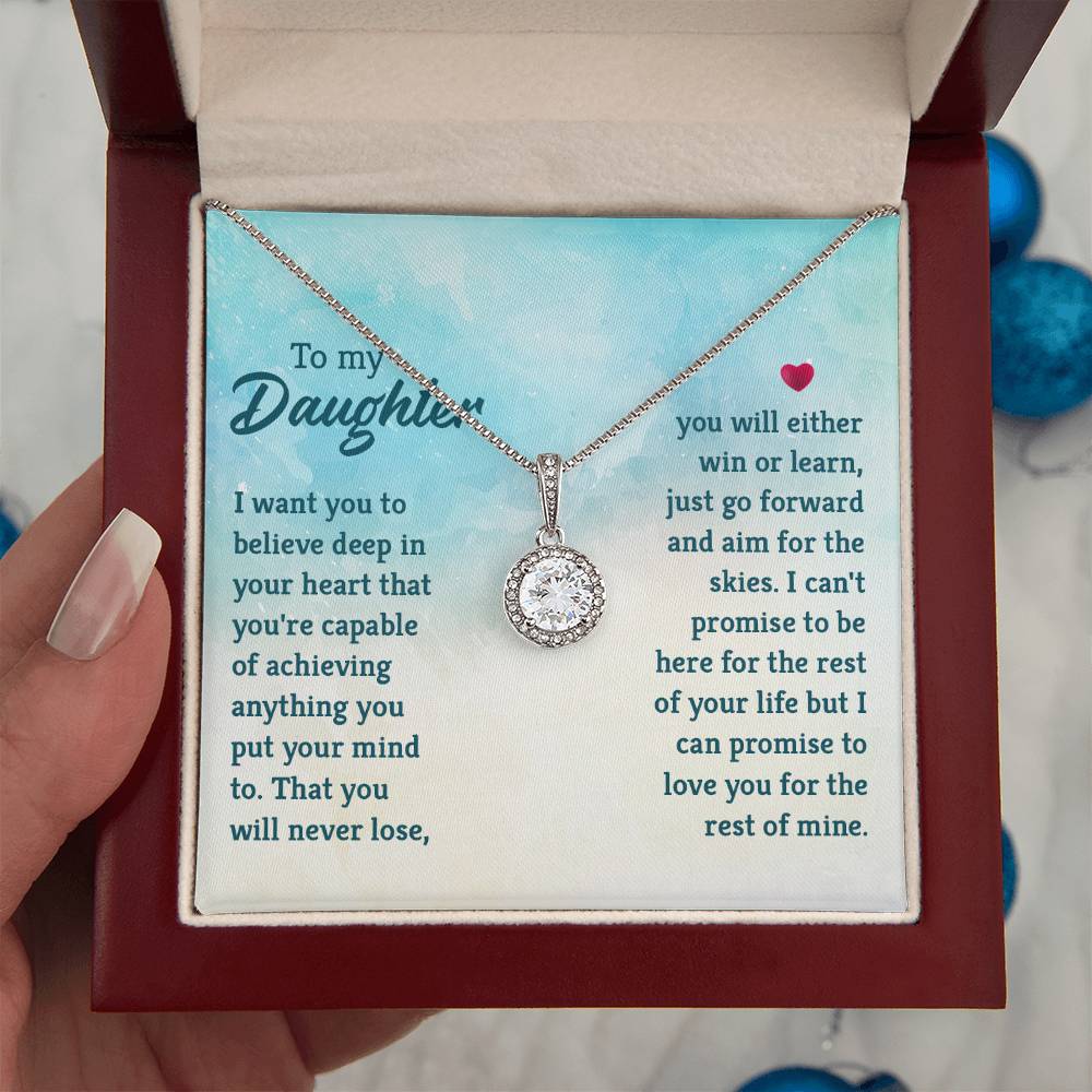 To My Daughter Necklace – Mother Daughter Jewelry Gift – Eternal Hope Necklace