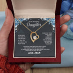 To My Daughter Necklace - Sentimental Birthday Gift from Mom - Forever Love Necklace