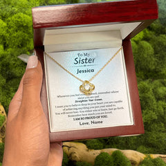 Sister Necklace Gift, Heart Pendant Jewelry, Meaningful Keepsake for Sister Love