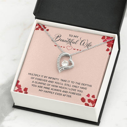 Heartfelt Wife Jewelry - Love Gift from Husband for Birthday, Anniversary & Valentine’s Day - Forever Love Necklace
