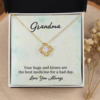 Gift for Grandma - Your Hugs and Kisses - Love Knot Necklace