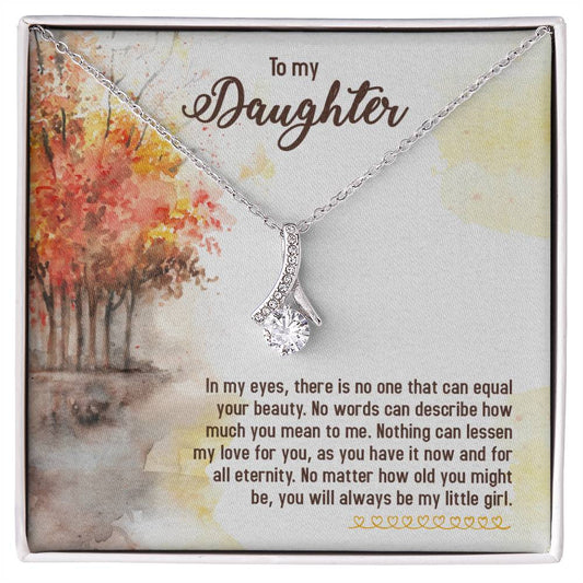 To My Daughter Necklace – Daughter Milestone Gift: Birthday Graduation – Alluring Beauty Necklace
