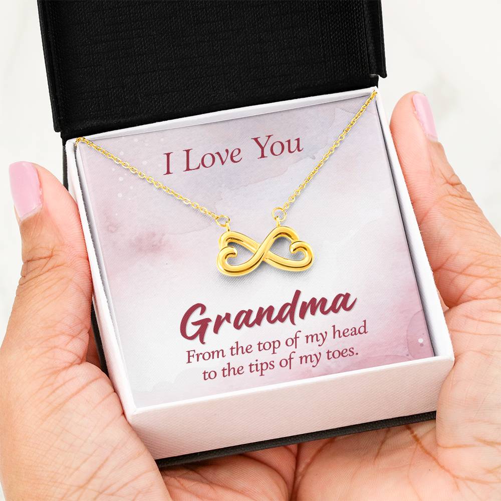 I Love You Grandma Gift from Grandkids - Endless Love Necklace