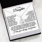 To My Daughter Necklace - I love you always and forever - Anchor Pendant Necklace
