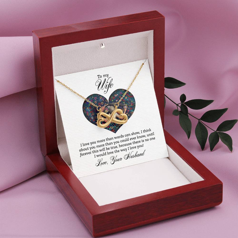 To My Wife Necklace - Romantic Husband to Wife Jewelry for Birthday, Valentine’s Day & Special Celebrations - Endless Love Necklace