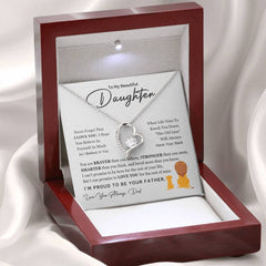 Heart Shaped Necklace for Daughter, Elegant Jewelry, Sentimental Gift, To My Daughter