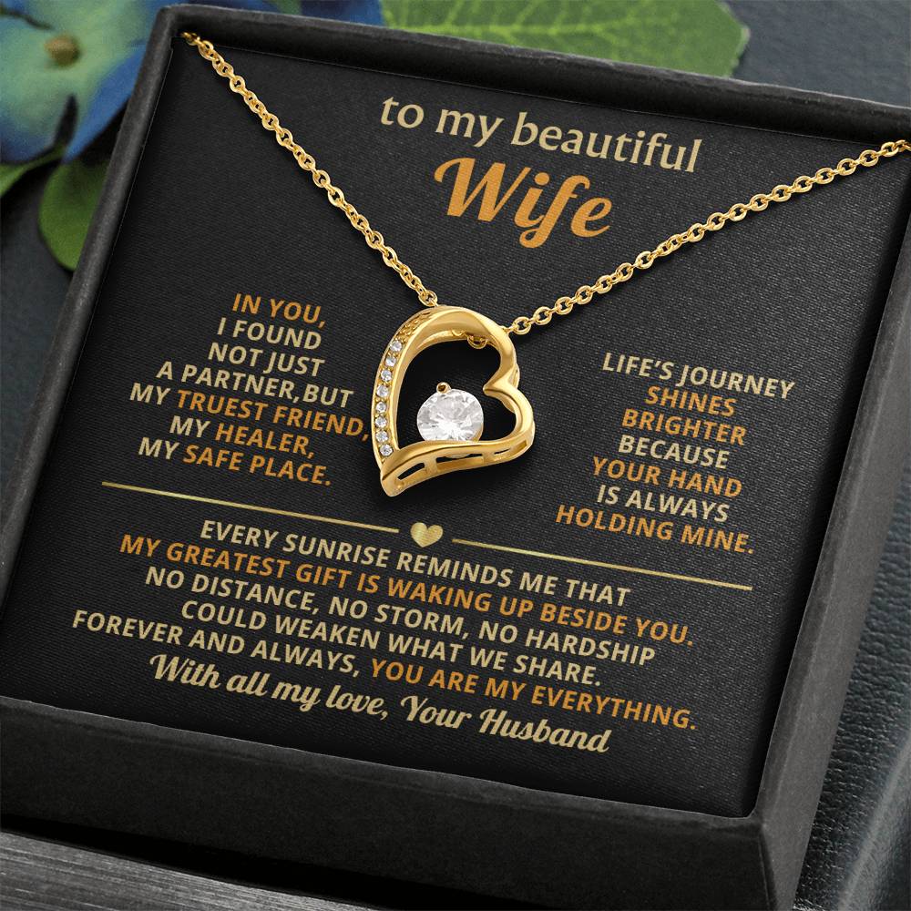 Thoughtful Gift for Wife - Emotional Jewelry from Husband for Anniversary, Birthday, Valentine’s Day & Holidays - Forever Love Necklace