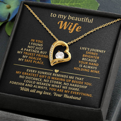 Thoughtful Gift for Wife - Emotional Jewelry from Husband for Anniversary, Birthday, Valentine’s Day & Holidays - Forever Love Necklace