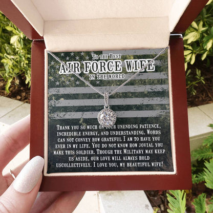 To The Best Air Force Wife In The World - Eternal Hope Necklace - Gift for Wife from Husband