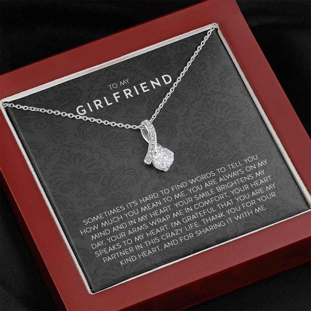 To My Girlfriend Necklace - Romantic Jewelry Gift for Christmas, Valentine’s Day & Surprises - Alluring Beauty Necklace