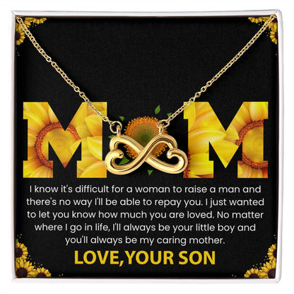 Mom - You Will Always Be My Caring Mother - Endless Love Necklace - Special Gift for Mom from Son