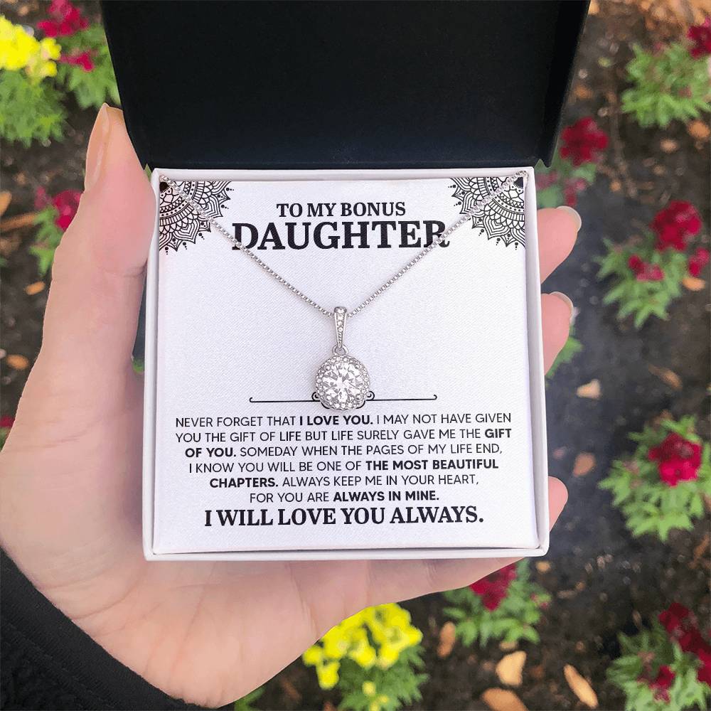 To My Daughter Necklace – Daughter Gift for Valentine’s and Graduation – Eternal Hope Necklace