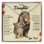 To My Daughter Necklace - Beautiful Daughter Jewelry for Birthday & Proud Dad Moments - Anchor Pendant Necklace