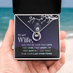 To My Wife Necklace - Sentimental Jewelry Gift from Husband for Birthday, Anniversary & Valentine’s Day - Lucky In Love Necklace