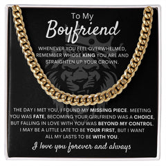 Cuban Link Chain Necklace, Modern Jewelry Gift for Him, Anniversary Keepsake, Bold Men’s Style, To My Boyfriend