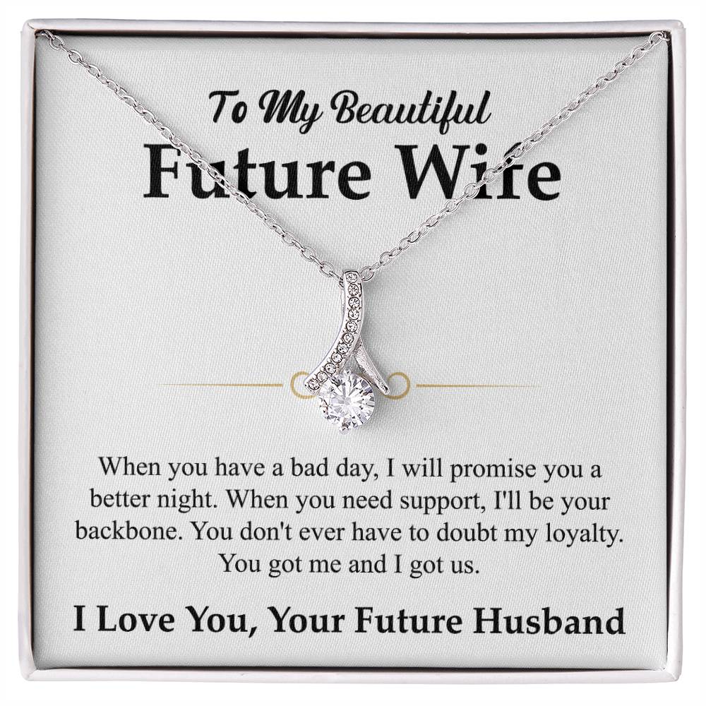To My Future Wife Necklace - Gift for Engagement, Proposal or Romantic Surprises - Alluring Beauty Necklace