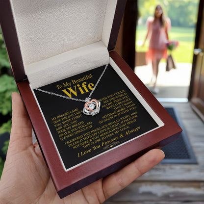 To My Wife Necklace - Thoughtful Gift from Husband to Wife - Crown Pendant Necklace