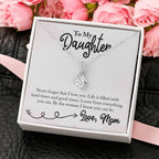To My Daughter Necklace – Gift for Daughter from Mom – Alluring Beauty Necklace