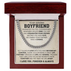 To My Boyfriend - Falling in love with you was beyond my control - Cuban Link Chain Gift for Him