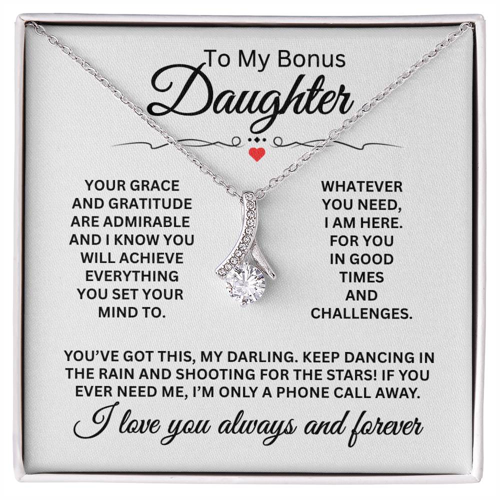 To My Daughter Necklace – Daughter Birthday Graduation Celebration Gift – Alluring Beauty Necklace