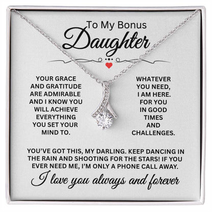 To My Daughter Necklace – Daughter Birthday Graduation Celebration Gift – Alluring Beauty Necklace