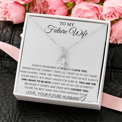 To My Future Wife Necklace - Best Romantic Jewelry Gift for Special Occasions & Love Appreciation - Alluring Beauty Necklace