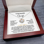 To My Wife Necklace - Meaningful Gift from Husband for Valentine’s Day - Crown Pendant Necklace