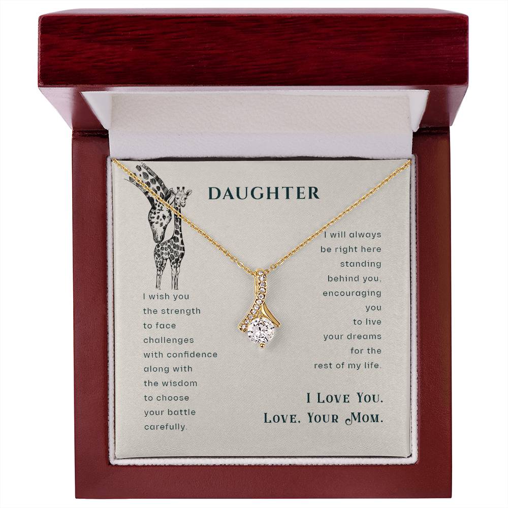 To My Daughter Necklace – Graduation & Christmas Gift from Mom – Alluring Beauty Necklace