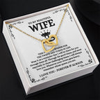To My Wife Necklace - Emotional Valentine’s Day Gift from Husband - Interlocking Hearts Necklace