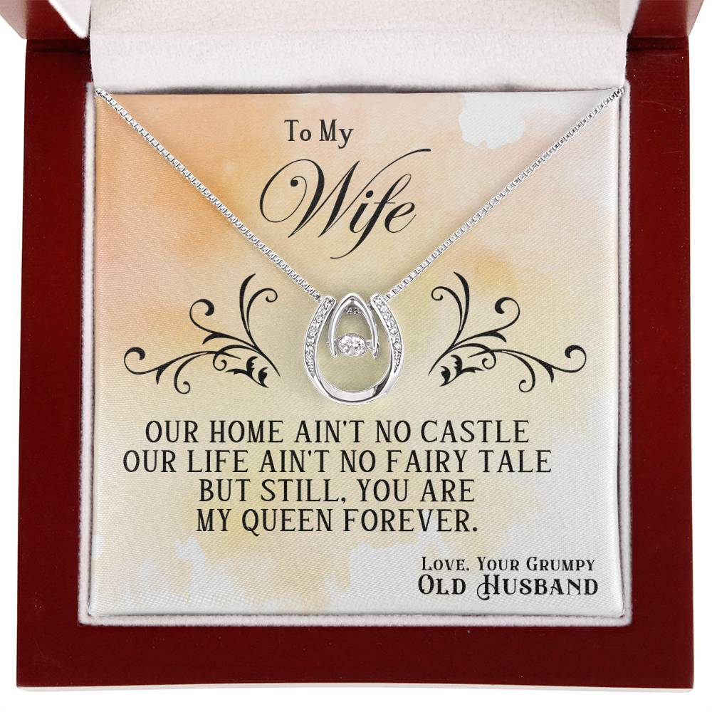 To My Wife Necklace - Best Surprise Gift for Wife from Husband for Anniversary, Christmas & Valentine’s Day - Lucky In Love Necklace