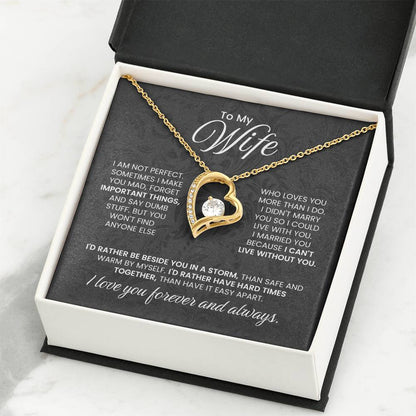 Special Gift for Wife - Romantic Jewelry from Husband for Valentine’s Day or Birthday - Forever Love Necklace
