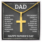 Dad - I'm proud - Artisan Cross Necklace - Father's Day Present
