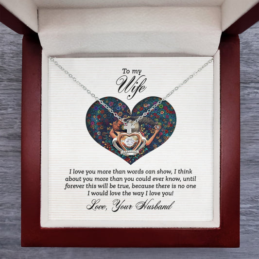 To My Wife Necklace from Husband - Sweet Anniversary Jewelry - Crown Pendant Necklace