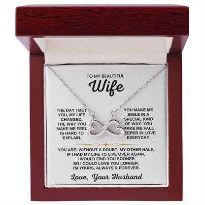 To My Wife Necklace - Sentimental Jewelry for Wife from Husband, Perfect for Birthday & Valentine’s Day Surprises - Endless Love Necklace