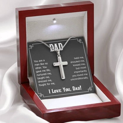 Dad - You are a man like no other - Present for Dad - Artisan Cross Necklace