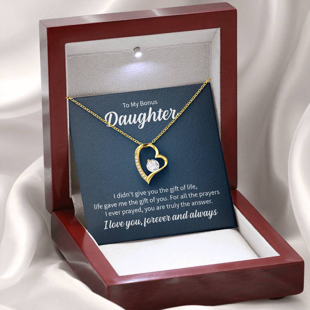 To My Daughter Necklace – Daughter Jewelry Gift for Graduation & Christmas – Forever Love Necklace