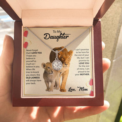 To My Daughter Necklace - Heartfelt Gift from Mom for Birthday, Graduation & Proud Mom Moments - Eternal Hope Necklace