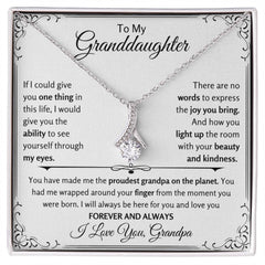 Beautiful Necklace for Granddaughter, Elegant Jewelry, Thoughtful Gift Idea, Alluring Beauty Necklace, To My Beautiful Granddaughter