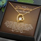 To My Daughter Necklace – Birthday & Graduation Gift Jewelry – Forever Love Necklace