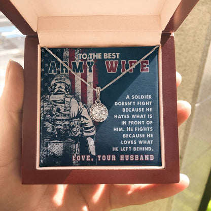 To The Best Army Wife - Eternal Hope Necklace - Gift for Wife from Husband